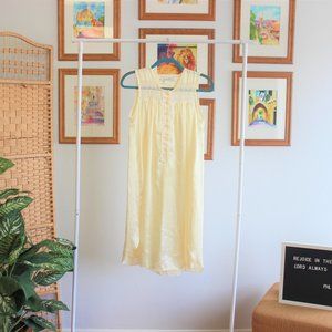 Vintage Christian Dior Cream Satin Nightgown M